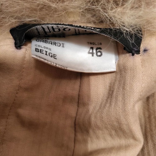 Thes Coat with Lining Size 46 like new, 100% Cotton, Fur, Leather