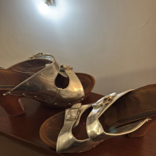 A.S. 98 Silver Sandals like new, size 40