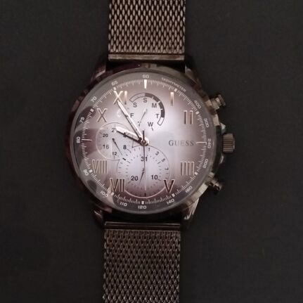 Guess Multifunction Black Stainless Steel Men's Watch Like New
