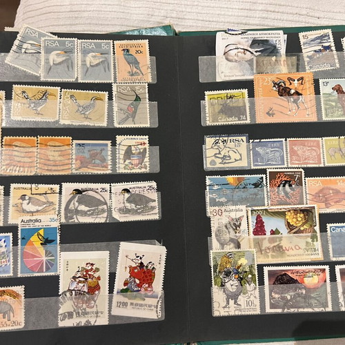 Stamp collection album with Greek and foreign stamps, 20th century