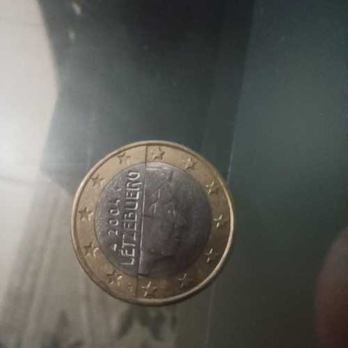 Luxembourg 1 euro coin used, circulated 2004-2014