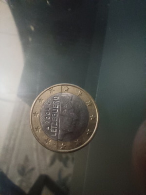 Luxembourg 1 euro coin used, circulated 2004-2014