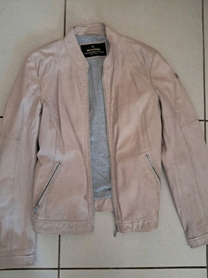 Milestone leather jacket like new, pink, size M