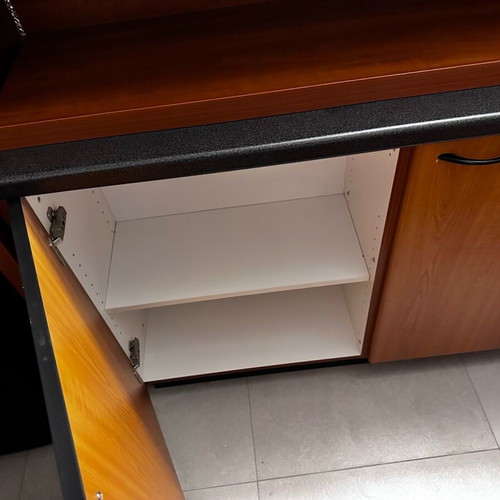Furniture with bench and used shelves one single and one double