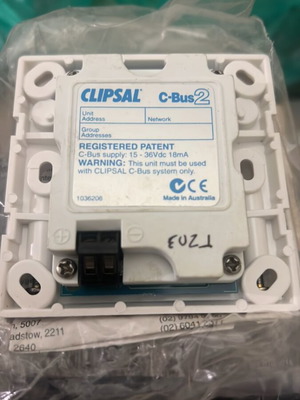 Clipsal E5032NL Two Gang Key Input E2000 Series New