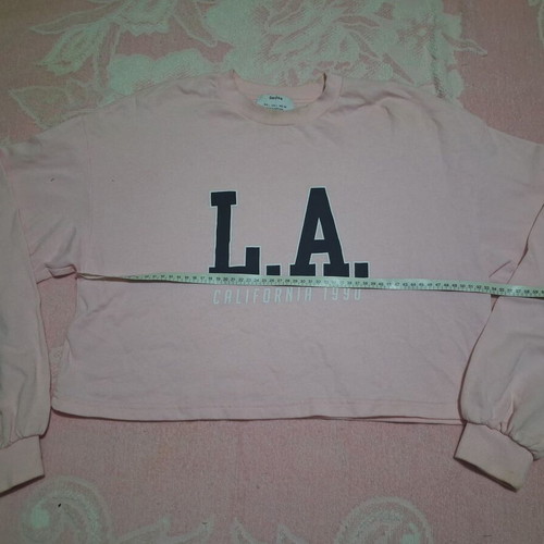 Bershka sweatshirt used, pink and black, sizes L and XL
