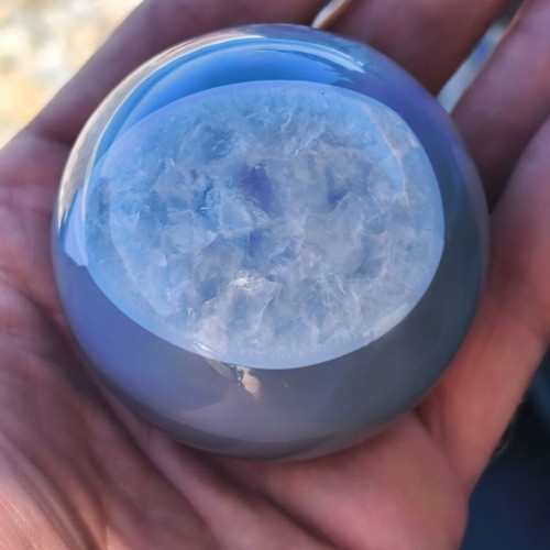 Agate energy sphere new, large size with amazing color