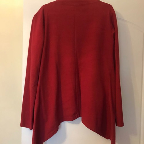 Asymmetric Bordeaux Jacket used like new, short front long back
