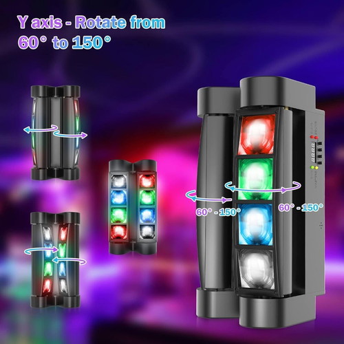 Betopper DJ stage light with moving head, 8x3W RGBW LED, new