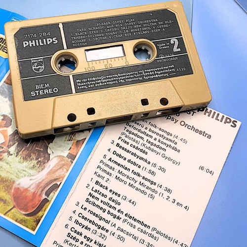 Tata Mirando and His Gipsy Orchestra Gipsy Play cassette used, Philips stereo