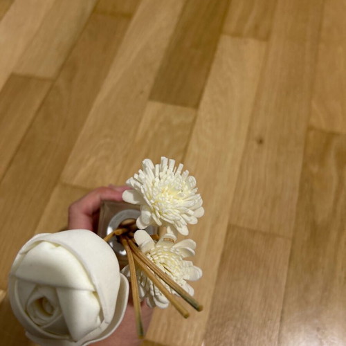 Jar with sticks for room fragrance used