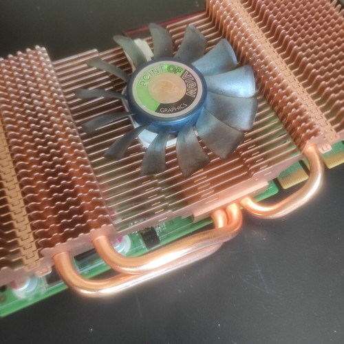 Point of View GeForce GTS 250 1GB used, defective graphics card with copper cooler
