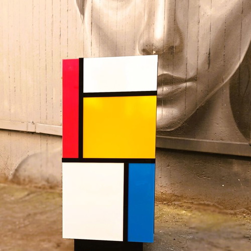 Floor Lamp Homage to Mondrian LED New, Premium Plexiglass Design