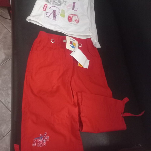 Girls' 4-piece clothing set with Galliano, Pierre Cardin, Alphabet pants