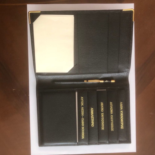 Michail leather document holder for car new luxury