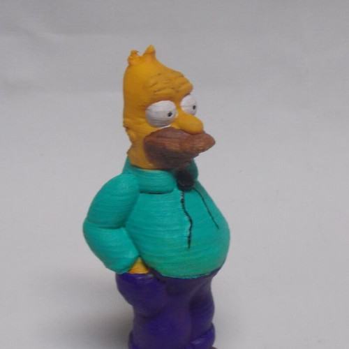 The Simpsons figure like new, hand-painted with acrylics