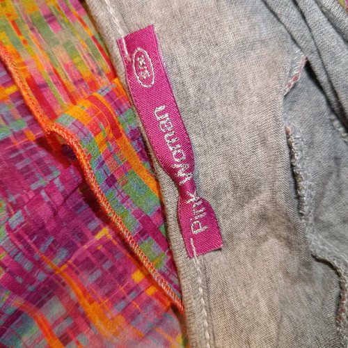 Pink Woman colorful strap blouse like new, size M