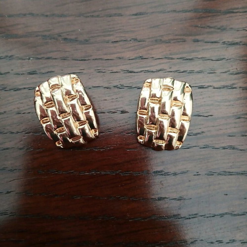 Steel earrings new in gold color