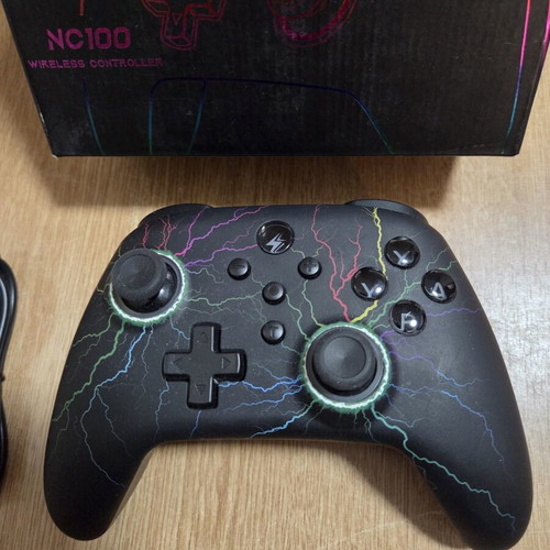 NC100 Wireless Controller with RGB Lighting for Nintendo Switch and PC New