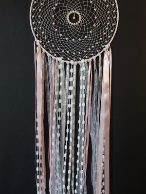 Dreamcatcher 28 new with pearls and pastel ribbons