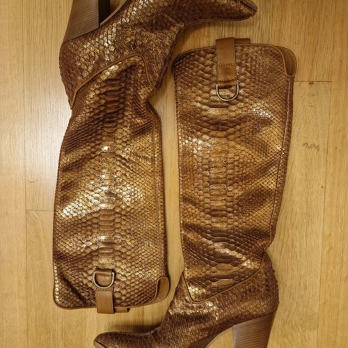 Casadei leather gold boot like new, size 38