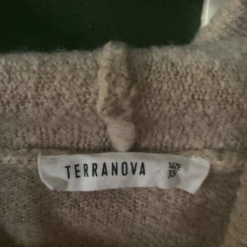 Teranova women's elastic hoodie sweatshirt like new, gray beige