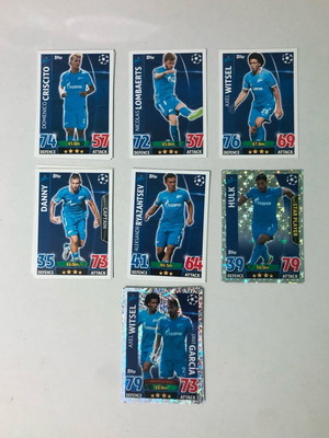 Match Attax 2015/16 Zenit card set with Hulk Star Player & Witsel like new