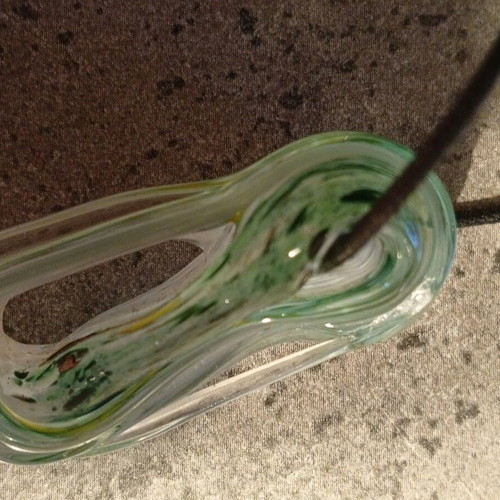 Glass pendant like new, green