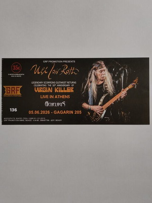 Uli Jon Roth Ticket New, Gagarin Club 5/6/2026