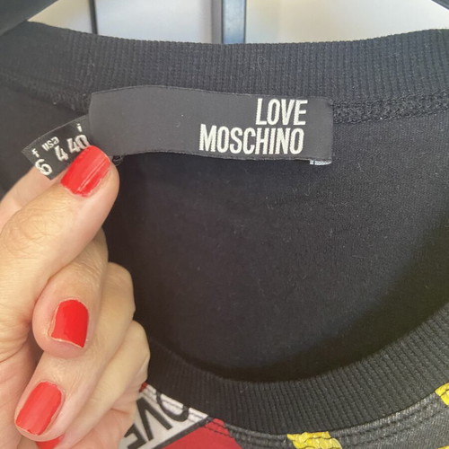 Love Moschino T-shirt with sequins and rhinestones, size S