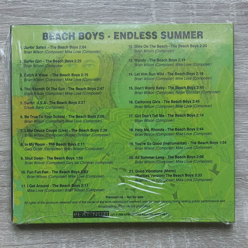 The Beach Boys Endless Summer CD, sealed, rock