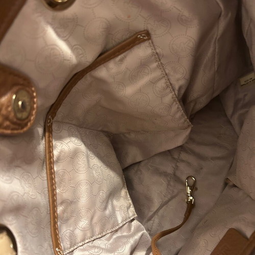 Michael Kors tote bag used, camel shoulder