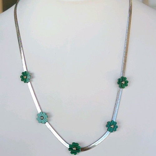 Steel necklace new, gold and silver color