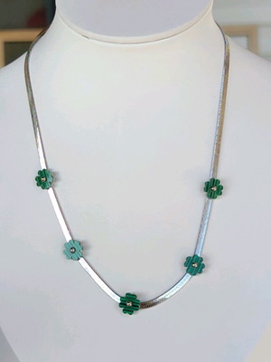 Steel necklace new, gold and silver color