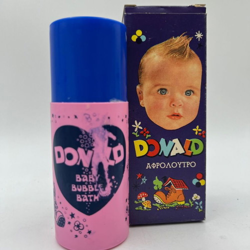 Donald vintage baby care set (cologne, bubble bath, talc) New Old Stock