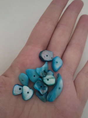Turquoise precious stones pack of 100 with hole