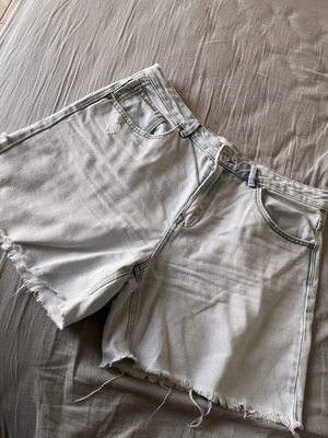 Stradivarius denim bermuda shorts like new with back rip, XXL