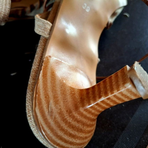 Vintage Y2K Nemesis mules size 39, like new, beige and brown
