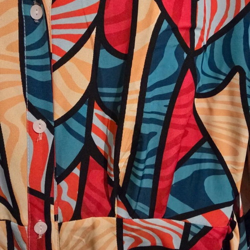 Shein dress with unique tie new, multicolor green