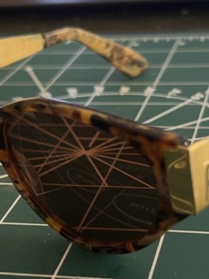 Vintage Parah M617 women's sunglasses used, tortoise frame, gold logo