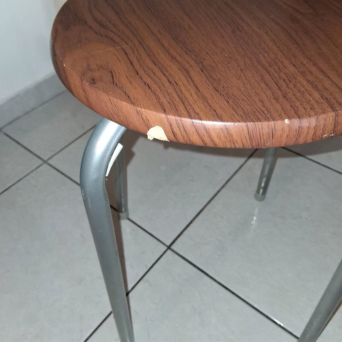 Wooden metal stool used