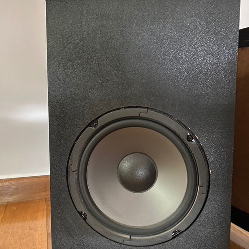 KLH speakers used with solid wood frame