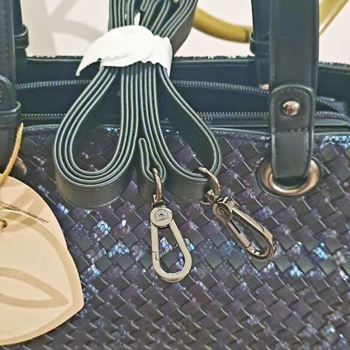 Micussil shopper bag new, blue shoulder synthetic leather
