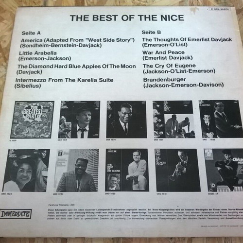 The Best Of The Nice LP like new, rock