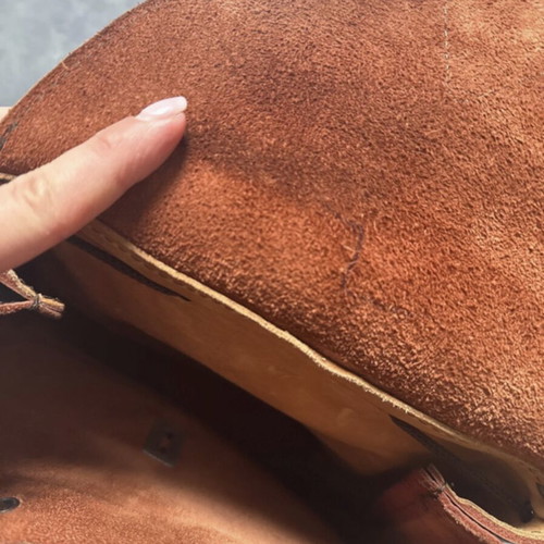 Leather backpack like new, brown