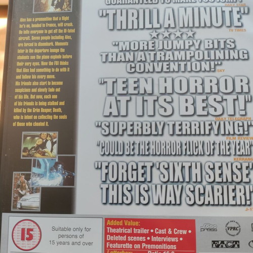 Final Destination DVD collection used, parts 1-6 with English subtitles