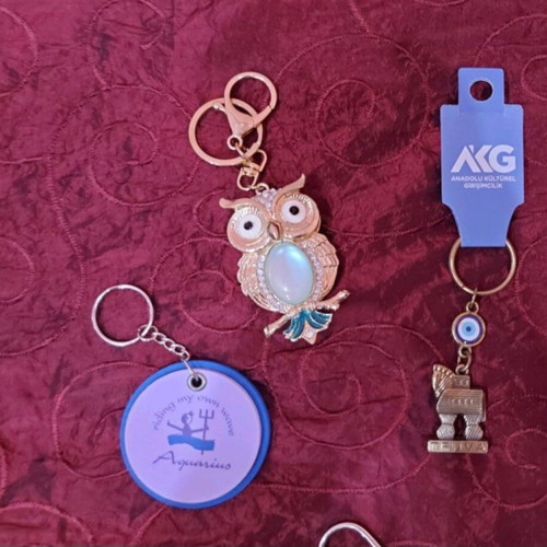 Keychains set of 4 pieces new and used