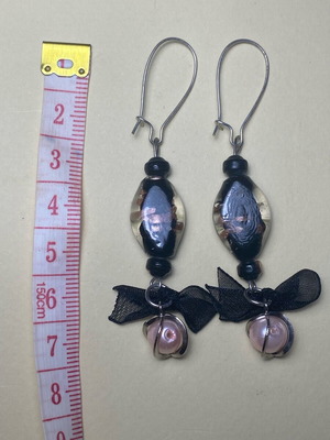 Handmade earrings with plastic beads new