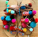  Boho handmade gladiator sandals, Δερμάτινα σανδάλια boho