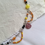 Autumn handmade necklace made to order, multicolored